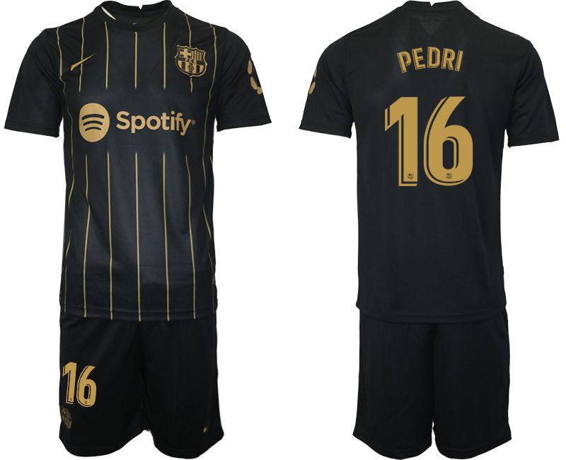 Men 2022-2023 Club Barcelona Black away #16 Soccer Jersey
